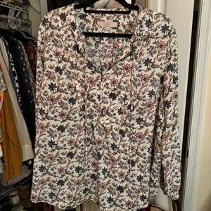 LOFT Multicolor Floral Blouse
